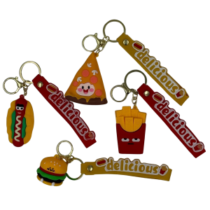 Fast Food Face Keychain