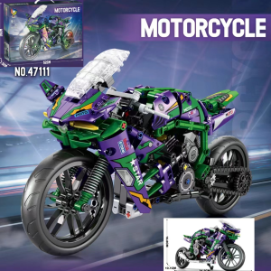 Technique Building Blocks Motorcycle Kawasaki 458 pcs per model