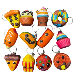Keychain Squish Mini Snack Food 5cm
